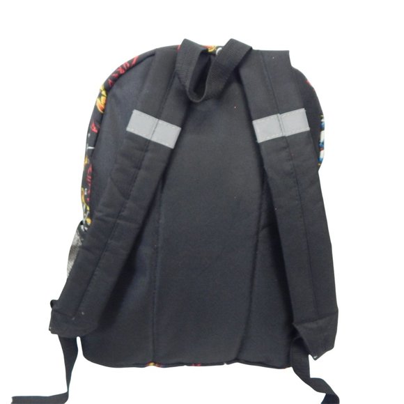 REBOOT Shred Black Unisex Backpack Skulls and Flames 2 Zipper Pockets - Picture 4 of 7